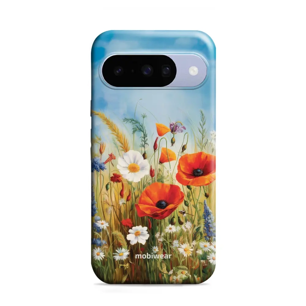 Mobiwear Elite Pro für Google Pixel 10, Geräteschutz, langlebiges Design, komfortable Bedienung, perfekte Passform, Wiesenblumen