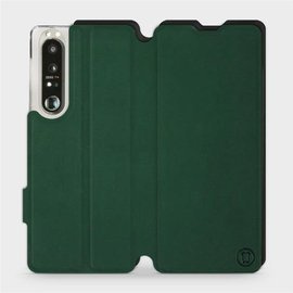 Etui Soft Touch do Sony Xperia 1 III - wzór Miejska zieleń z czernią