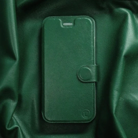 Etui ze skóry naturalnej do Huawei Honor X5c Plus - wzór Green Leather