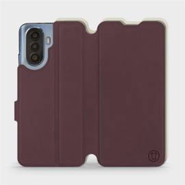 Etui Soft Touch do Huawei Nova Y70 - wzór Matowy burgund z platyną