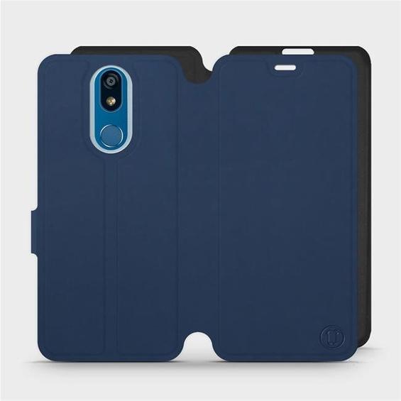 Etui Soft Touch do LG K40 - wzór Głęboki granat z czernią