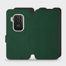 Etui Soft Touch do Motorola One Zoom - wzór Miejska zieleń z czernią