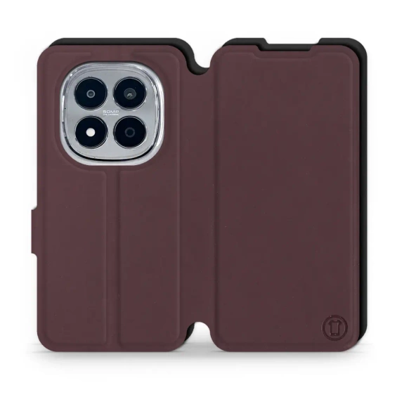 Etui Soft Touch do Xiaomi Redmi Note 15 Pro Plus 5G - wzór Matowy burgund z czernią