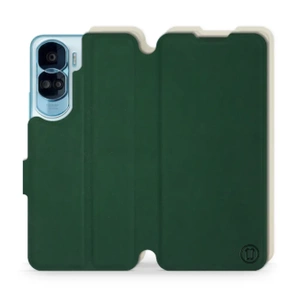 Etui Soft Touch do Huawei Honor 90 Lite - wzór Miejska zieleń z platyną