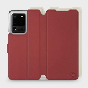 Etui Soft Touch do Samsung Galaxy S20 Ultra - wzór Zachodząca czerwień z platyną