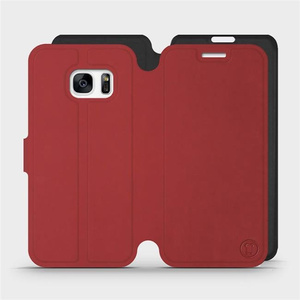 Etui Soft Touch do Samsung Galaxy S7 - wzór Zachodząca czerwień z czernią