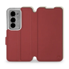 Etui Soft Touch do Xiaomi Redmi 15 5G - wzór Zachodząca czerwień z platyną