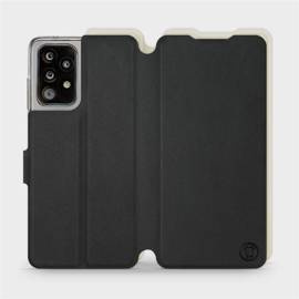 Etui Soft Touch do Samsung Galaxy A52S 5G - wzór Satynowa czerń z platyną