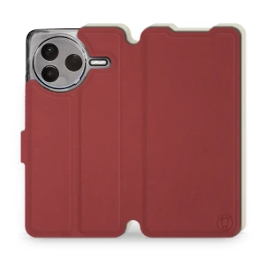 Etui Soft Touch do Xiaomi POCO F7 Pro 5G - wzór Zachodząca czerwień z platyną