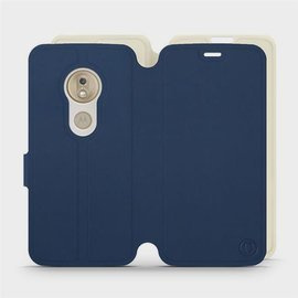 Etui Soft Touch do Motorola Moto G7 Play - wzór Głęboki granat z platyną