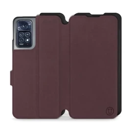Etui Soft Touch do Xiaomi Redmi Note 12 Pro 4G - wzór Matowy burgund z czernią