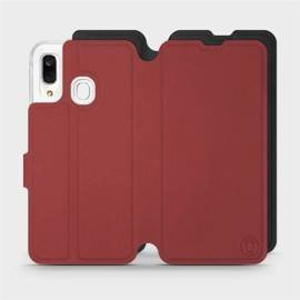 Etui Soft Touch do Samsung Galaxy A40 - wzór Zachodząca czerwień z czernią
