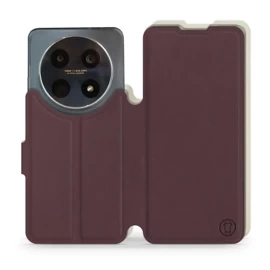 Etui Soft Touch do Huawei Nova 12i - wzór Matowy burgund z platyną