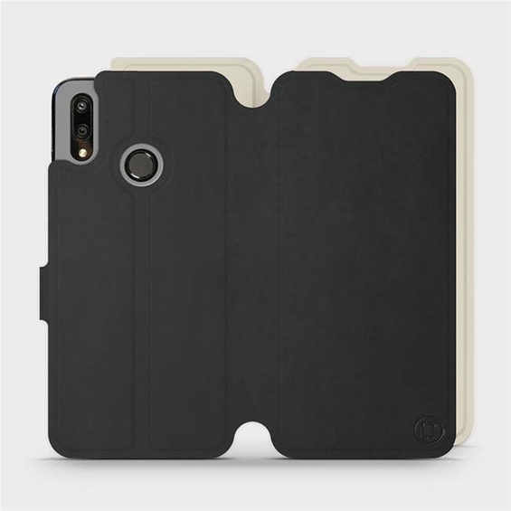 Etui Soft Touch do Huawei P Smart 2019 - wzór Satynowa czerń z platyną