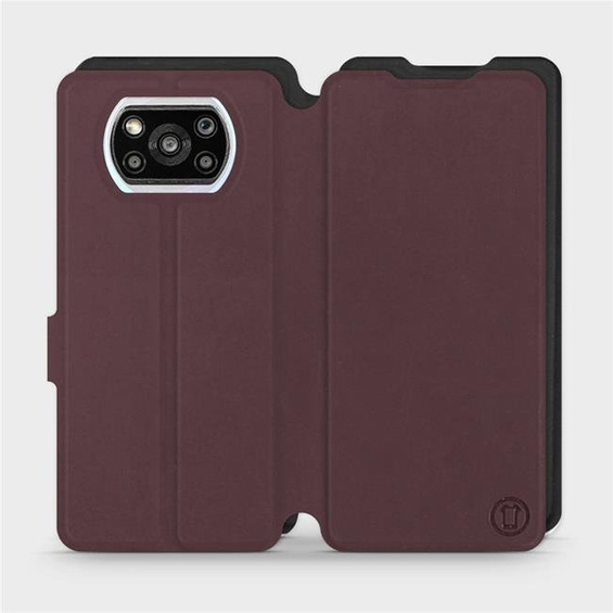 Etui Soft Touch do Xiaomi POCO X3 Pro - wzór Matowy burgund z czernią
