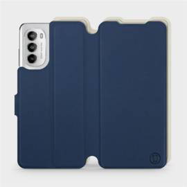 Etui Soft Touch do Motorola Moto G82 5G - wzór Głęboki granat z platyną