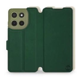 Etui Soft Touch do Motorola Moto G15 - wzór Miejska zieleń z platyną
