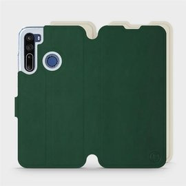 Etui Soft Touch do HTC Desire 20 Pro - wzór Miejska zieleń z platyną