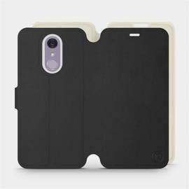Etui Soft Touch do LG Q7 - wzór Satynowa czerń z platyną