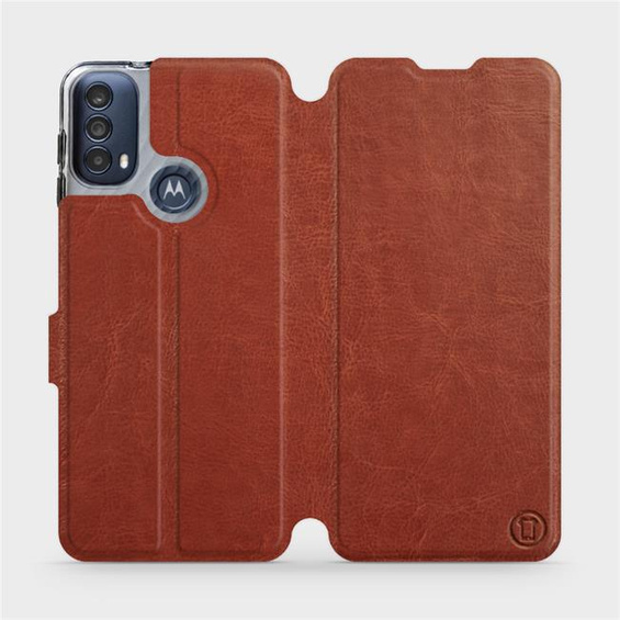 Etui do Motorola Moto E40 - wzór Brown&Orange