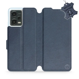 Etui ze skóry naturalnej do Xiaomi POCO X5 5G - wzór Blue Leather
