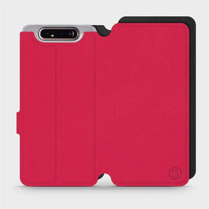 Etui Soft Touch do Samsung Galaxy A80 - wzór Żywa czerwień z czernią