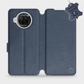 Etui ze skóry naturalnej do Xiaomi MI 10T Lite - wzór Blue Leather