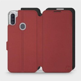 Etui Soft Touch do Samsung Galaxy M11 - wzór Zachodząca czerwień z czernią