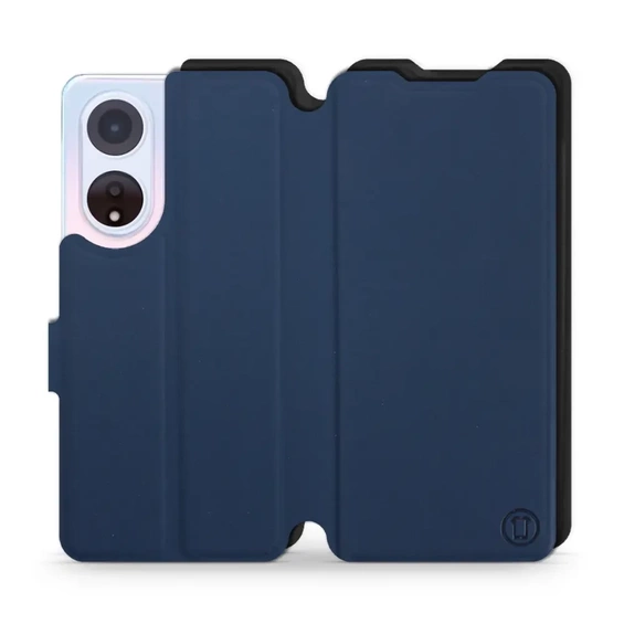Etui Soft Touch do OPPO A98 5G - wzór Głęboki granat z czernią
