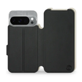 Etui Soft Touch do Google Pixel 10 Pro - wzór Satynowa czerń z platyną