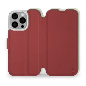 Etui Soft Touch do Apple iPhone 16 Pro - wzór Zachodząca czerwień z platyną