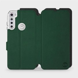 Etui Soft Touch do Motorola One Fusion Plus - wzór Miejska zieleń z czernią