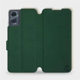 Etui Soft Touch do Motorola Moto E22i - wzór Miejska zieleń z platyną
