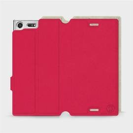 Etui Soft Touch do Sony Xperia XZ Premium - wzór Żywa czerwień z platyną