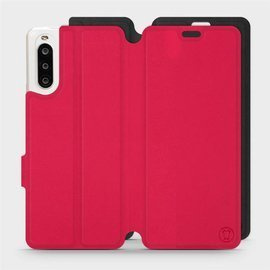 Etui Soft Touch do Sony Xperia 10 II - wzór Żywa czerwień z czernią