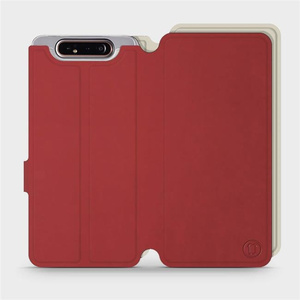 Etui Soft Touch do Samsung Galaxy A80 - wzór Zachodząca czerwień z platyną