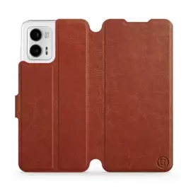 Etui do Motorola Moto G73 5G - wzór Brown&Gray