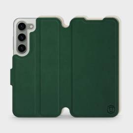 Etui Soft Touch do Samsung Galaxy S23 - wzór Miejska zieleń z platyną