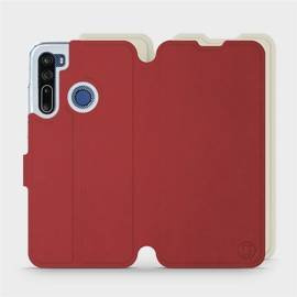 Etui Soft Touch do HTC Desire 20 Pro - wzór Zachodząca czerwień z platyną