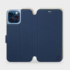 Etui Soft Touch do Apple iPhone 13 Pro Max - wzór Głęboki granat z platyną