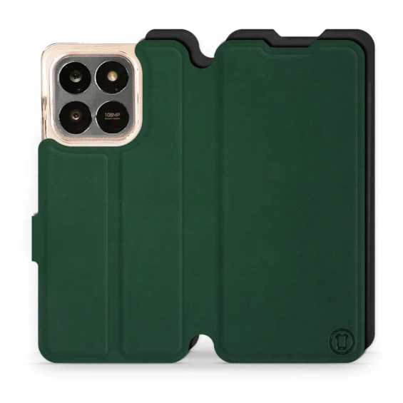 Etui Soft Touch do Huawei Honor X7d - wzór Miejska zieleń z czernią