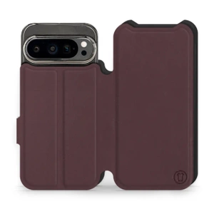 Etui Soft Touch do Google Pixel 9 Pro - wzór Matowy burgund z czernią