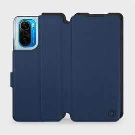 Etui Soft Touch do Xiaomi POCO F3 - wzór Głęboki granat z czernią