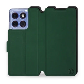 Etui Soft Touch do Motorola Edge 60 Pro - wzór Miejska zieleń z czernią