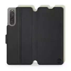 Etui Soft Touch do Sony Xperia 10 V - wzór Satynowa czerń z platyną