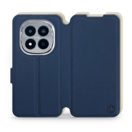 Etui Soft Touch do Xiaomi Redmi Note 15 Pro 5G - wzór Głęboki granat z platyną