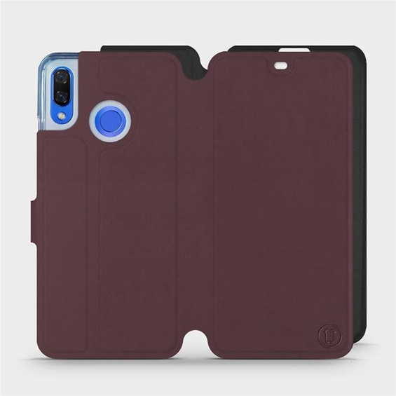 Etui Soft Touch do Huawei Nova 3 - wzór Matowy burgund z czernią