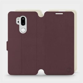 Etui Soft Touch do LG G7 ThinQ - wzór Matowy burgund z platyną