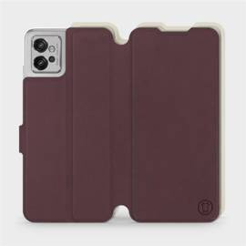 Etui Soft Touch do Motorola Moto G32 - wzór Matowy burgund z platyną