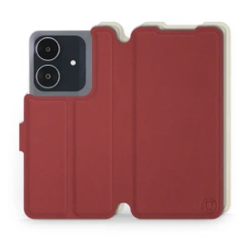 Etui Soft Touch do Realme Note 60 - wzór Zachodząca czerwień z platyną